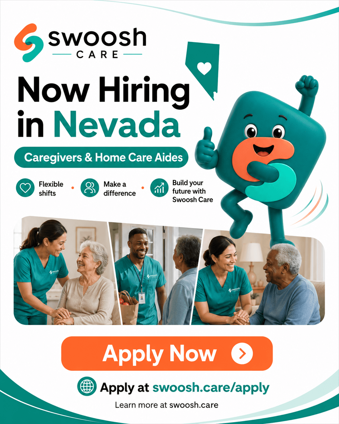 Swoosh Care hiring campaign artwork