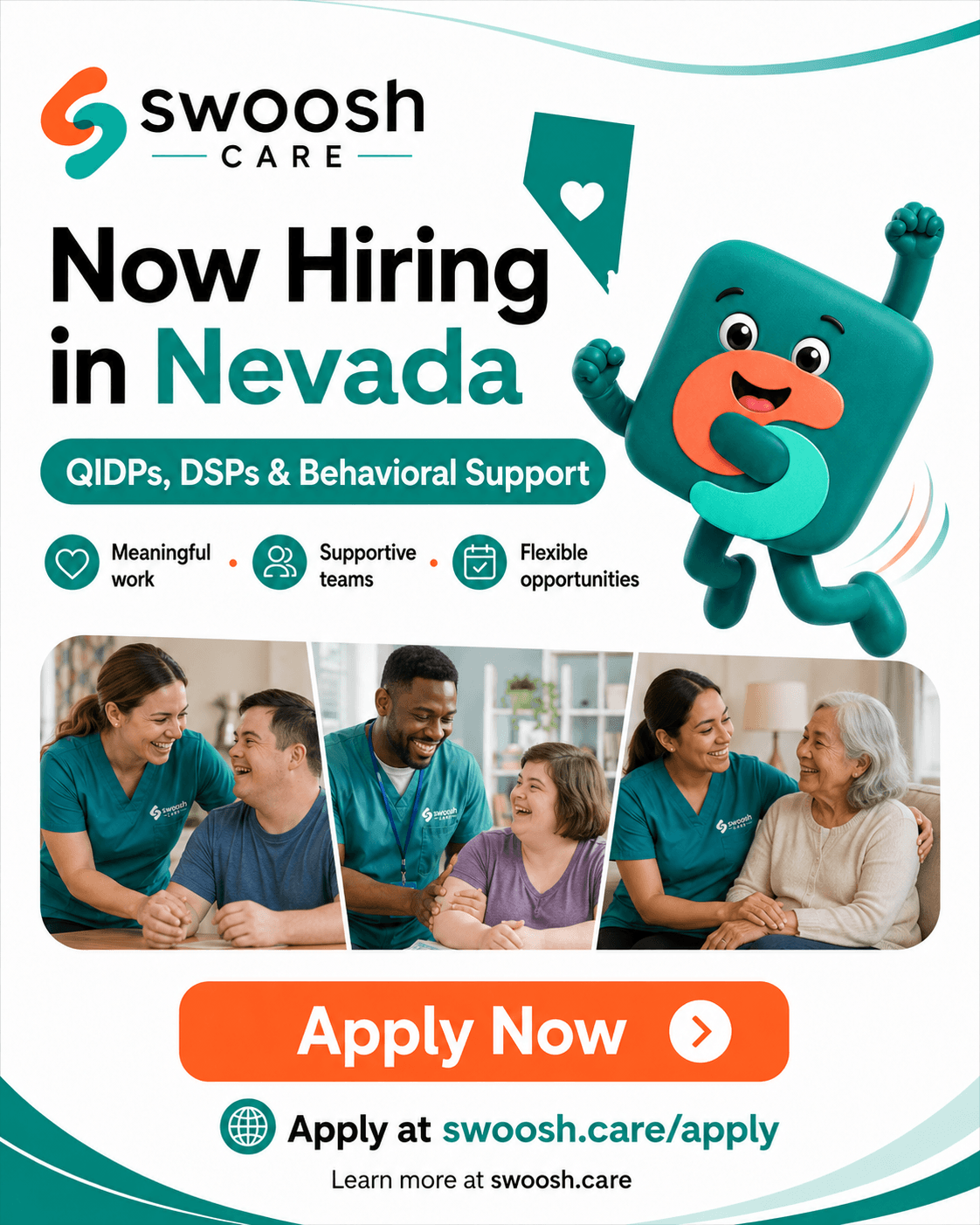 Swoosh Care hiring campaign artwork